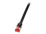 LOGILINK CF2103S - Patch Cable Flat Cat.6 Shielded (PIMF) SlimLine Black 15m