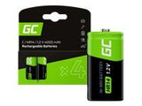 GREENCELL 4x battery C R14 HR14 Ni-MH 1.2V 4000mAh