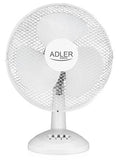 Adler AD 7304 Desk Fan, Number of speeds 3, 45 W, Oscillation, Diameter 40 cm, White