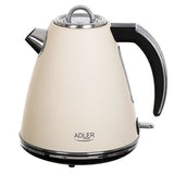 Adler Kettle AD 1343c Electric, 2200 W, 1.5 L, Stainless steel, 360° rotational base, Creme