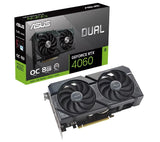 Graphics Card|ASUS|NVIDIA GeForce RTX 4060|8 GB|GDDR6|128 bit|PCIE 4.0 16x|Dual Slot Fansink|1xHDMI|3xDisplayPort|DUAL-RTX4060-O8G