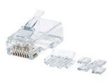 INTELLINET Cat6 RJ45 Modular Plugs UTP 3-prong for solid wire 80 plugs in jar