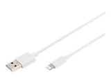 DIGITUS USB-A to lightning MFI C89 2m Data and charging cable white 5V 2.4A