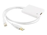 4WORLD 08753 4World Adapter mini DisplayPort M + USB M > HDMI F , 0.5m, white