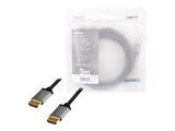 LOGILINK CHA0102 HDMI cable A/M to A/M 4K/60 Hz alu black/grey 3m