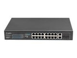 LANBERG RSFE-16P-2C-250 Switch 16x 100Mb PoE+/2x Combo Gigabit 250W unmanaged