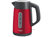 Bosch Kettle DesignLine TWK4P434 Electric, 2400 W, 1.7 L, Stainless steel, 360� rotational base, Red/Black