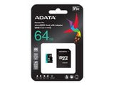 ADATA 64GB Micro SDXC UHS-I U3 V30S A2 + Adapter