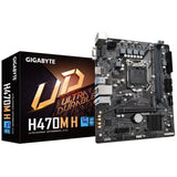 Mainboard|GIGABYTE|Intel H470 Express|LGA1200|Micro-ATX|Memory DDR4|Memory slots 2|1xPCI-Express 3.0 1x|1xPCI-Express 3.0 16x|1xM.2|1x15pin D-sub|1xHDMI|4xUSB 2.0|2xUSB 3.2|1xPS/2|1xRJ45|3xAudio port|H470MH