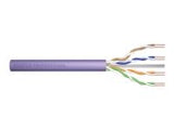 DIGITUS Installation cable cat.6 U/UTP Dca solid wire AWG 23/1 LSOH 500m violet reel