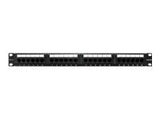 QOLTEC 54475 Patch panel RACK 24 ports cat.5E UTP Black