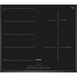 Bosch hob PXE651FC1E Induction, Number of burners/cooking zones 4, Direct touch, Timer, Black, Display