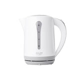 Kettle Adler AD 1244  Standard kettle, Plastic, White, 2000 W, 360� rotational base, 2.5 L