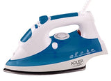 Iron Adler AD 5022 White/Blue, 2200 W, With cord, Anti-scale system, Vertical steam function