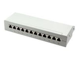 LOGILINK NP0019 LOGILINK- Patch Panel Desktop Cat.6A STP 12 ports, grey