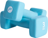 Pure2Improve P2I201410 Dumbbells, 2 pcs, 3 kg, Blue, Neoprene