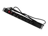 QOLTEC 53995 Surge protector Qoltec for RACK 19 16A 1U PDU 6xSCHUKO 2m