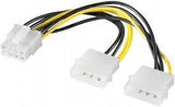 Goobay 93241 Power cable/adapter for PC graphics cards; PCI-E to PCI Express 8-pin, 0.15 m