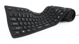 KEYBOARD FLEXIBLE USB/PS2 ENG/BLACK KB-109F-B GEMBIRD