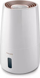 Philips HU3916/10 Humidifier, 25 W, Water tank capacity 3 L, Suitable for rooms up to 45 m², NanoCloud technology, Humidification capacity 300 ml/hr,  White/Rose gold