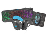 Genesis COMBO set 4in1 FURY Thunderstreak 3.0 Keyboard + Mouse + Headphones + Mousepad