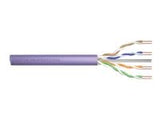 DIGITUS Installation cable cat.6 U/UTP B2ca solid wire AWG 23/1 LSOH 500m violet reel