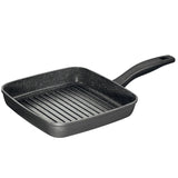 Stoneline Pan 7515 Grill, Diameter 26 cm, Suitable for induction hob, Fixed handle, Grey