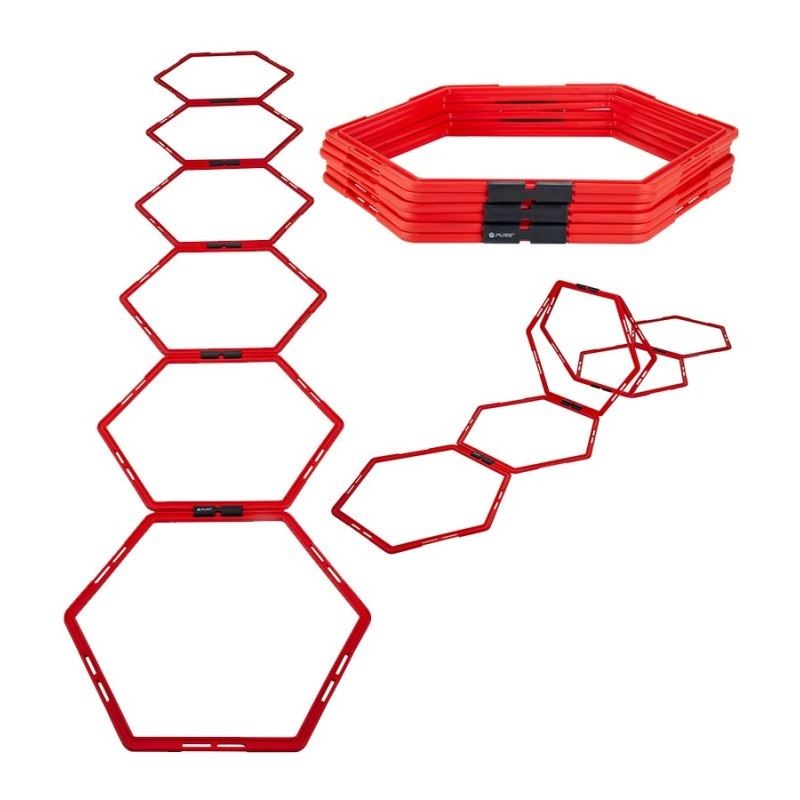 Pure2Improve Hexagon Agility Grid Red