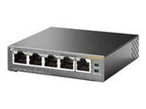 TP-LINK 5-Port Gigabit Desktop Switch with 4-Port PoE 5 Gigabit RJ45 ports including 4 PoE ports 56W PoE Power supply steel case