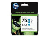 HP 712 3-Pack 29-ml Cyan DesignJet Ink Cartridge