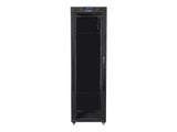 LANBERG free standing rack 19inch cabinet 42U 600x800 glass door LCD flat pack black