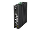 D-LINK 12 Port L2 Industrial Smart Managed Switch with 10x1GBaseTX ports 8 PoE 240W and 2xSFP ports