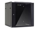 NETRACK 019-120-66-022 wall/hanging cabinet 19 12U/600 mm glass door black remov. side pan.