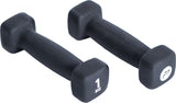 Pure2Improve P2I201390 Dumbbells, 2 pcs, 1 kg, Black, Neoprene