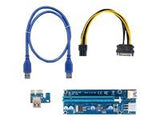 QOLTEC 55507 Riser PCI-E 1x - 16x USB 3.0 ver. 009S SATA / PCI-E 6 pin