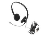 DIGITUS Stereo Office Headset On Ear noise reduction cable 1.95m control unit USB