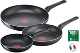 TEFAL Simple Cook Set of 3 B5569153 Frying, Diameter 20 / 24 / 28 cm, Fixed handle