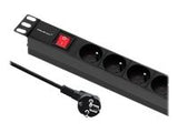 QOLTEC 54470 Power strip for RACK cabinets 1U 16 PDU 6xFRENCH 2m