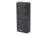 NATEC NHU-1557 Natec Hub USB 3.0 Mantis2, 4-ports on/off with AC Adapter, Black