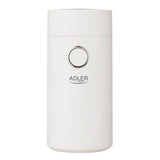 Adler Coffee grinder AD4446wg 150 W, Coffee beans capacity 75 g, Lid safety switch, White