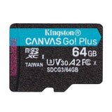 KINGSTON 64GB microSDXC Canvas Go Plus 170R A2 U3 V30 Single Pack w/o ADP