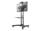 NEOMOUNTS BY NEWSTAR Monitor/TV Mobile Floorstand 32inch-75inch 45kg VESA600x400 Height Adjust 103-153cm public LFD Trolley black