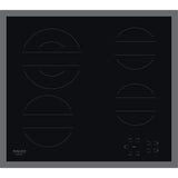 Hotpoint Hob HR 642 X CM Vitroceramic, Number of burners/cooking zones 4, Touch, Timer, Black