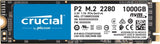 SSD|CRUCIAL|P2|1TB|M.2|PCIE|NVMe|Write speed 1800 MBytes/sec|Read speed 2400 MBytes/sec|CT1000P2SSD8