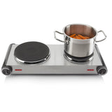 Tristar Free standing table hob KP-6248 Number of burners/cooking zones 2, Stainless Steel/Black, Electric