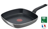 TEFAL Steak Pan B5694053 Easy Plus Grill, Diameter 26 cm, Fixed handle