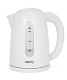 Camry Kettle CR 1254 Standard, Plastic, White, 2200 W, 360° rotational base, 1.7 L