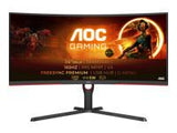 AOC CU34G3S/BK 34inch Curved monitor 1000R 3440x1440 165Hz HDMI DisplayPort Audio Out USB