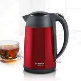 Bosch Kettle DesignLine TWK3P424 Electric, 2400 W, 1.7 L, Stainless steel, 360� rotational base, Red