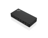 ThinkPad Universal USB USB-C Dock (Max displays: 3, Max resolution: 4K/60Hz, Supports: 2x4K/60Hz, 1xEthernet LAN (RJ-45), 2xDP 1.4, 1xHDMI 2.0, 3xUSB 3.1 (1 always-on) 2xUSB 2.0, 1xUSB-C, 1x3.5mm combo jack, Input power: 135W/90W, Output Power: 100W/65W)